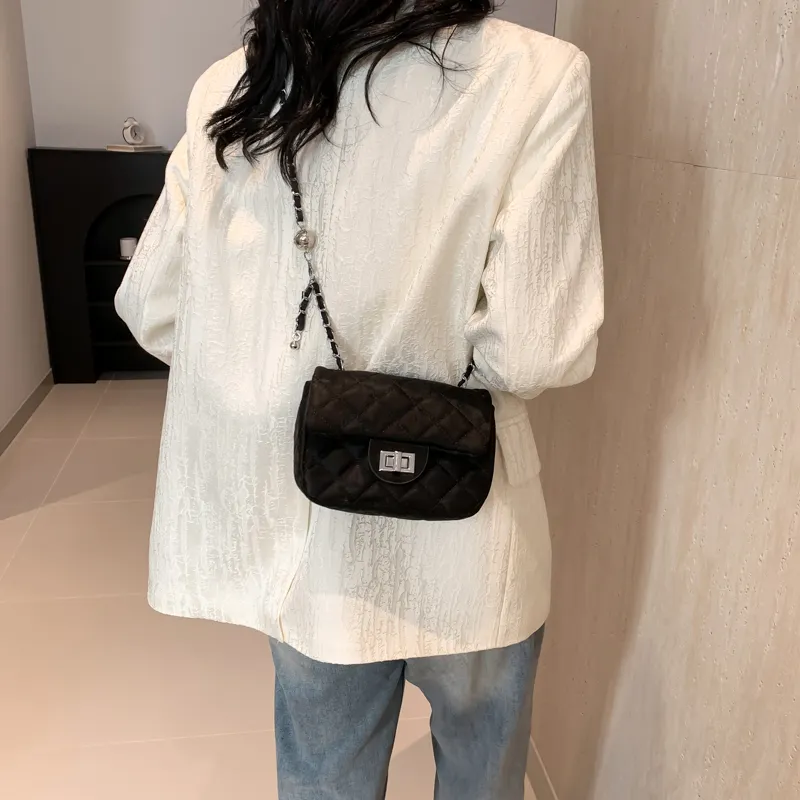 Yalu PVC Crossbody Bag Unisex White/Silver/Black/Pink-13