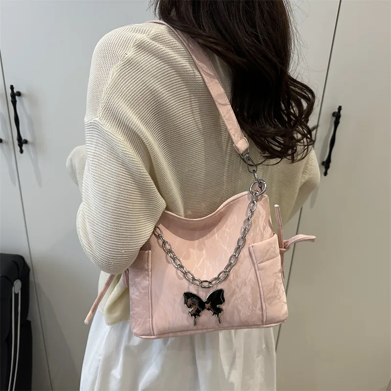 Yalu PU Shoulder Bag, Crossbody Bag Unisex White/Silver/Black/Pink/Green-22