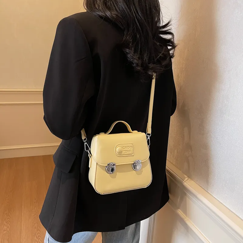 Yalu PU Handbag Unisex White/Silver/Black/Pink/Yellow-21