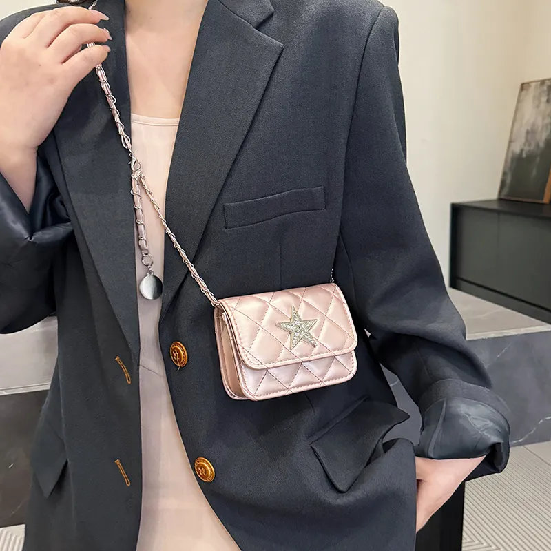 Yalu PU Crossbody Bag, Shoulder Bag Regular Women's Gold/Pink/Black/Beige/Silver-9