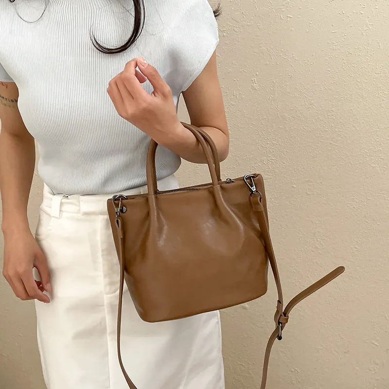 Yalu PU Handbag Women's White/Black/Khaki/Coffee/Brown-14