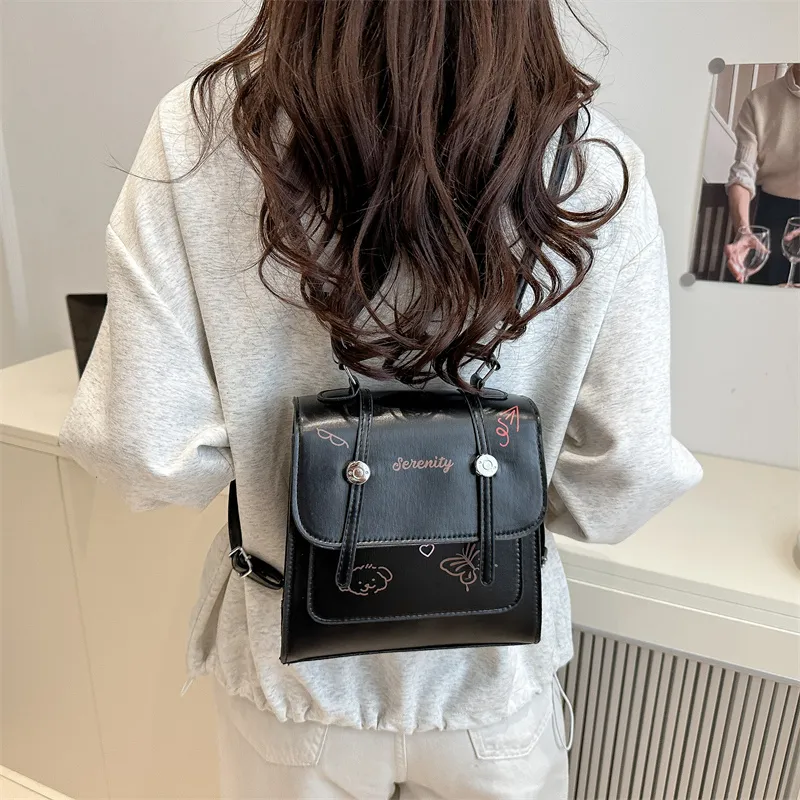 Yalu PU Backpack Unisex Blue/Pink/White/Black-13