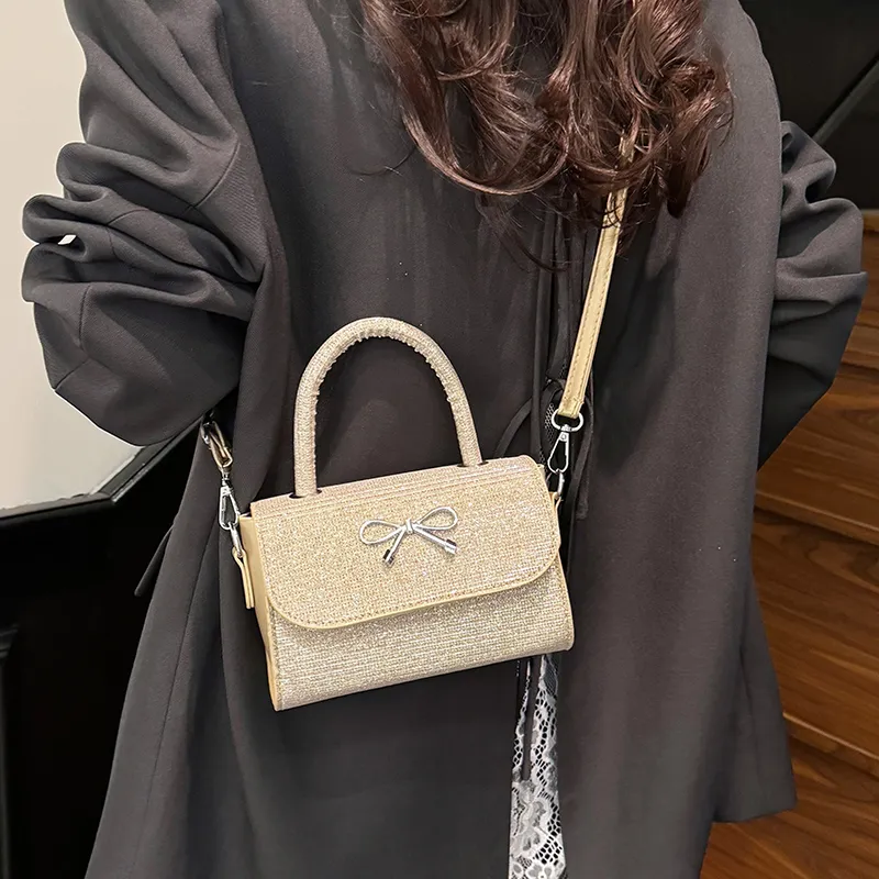 Yalu PU Crossbody Handbag Unisex Black/Pink/Gold/Silver-12