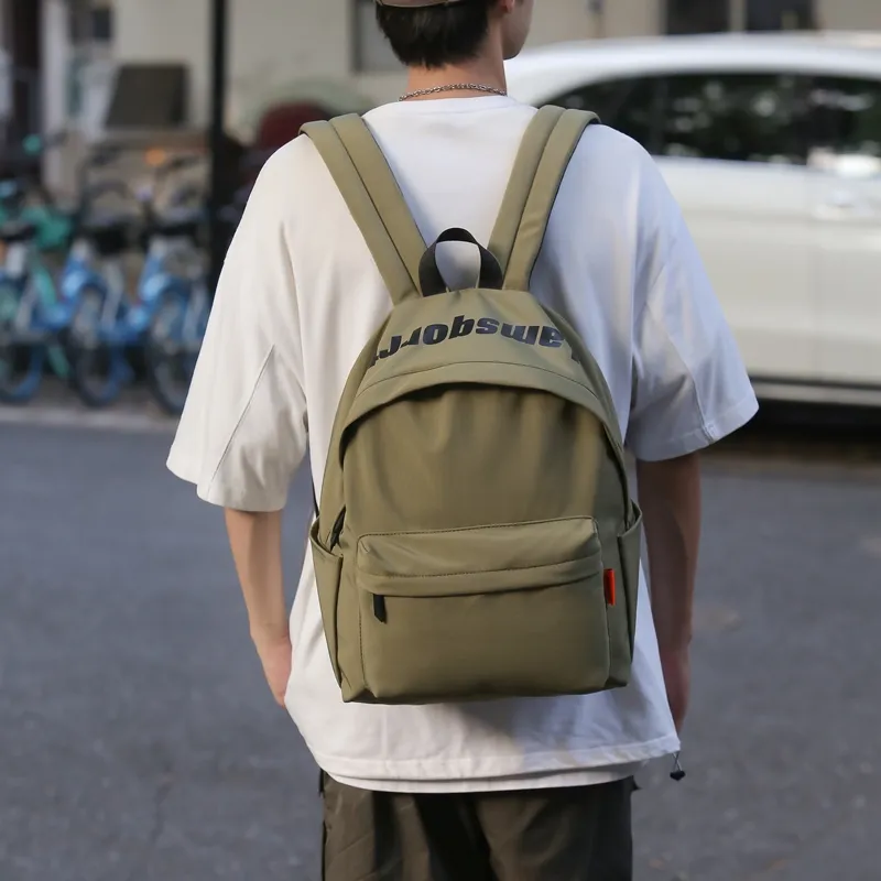 Yalu Nylon Backpack Unisex Ivory/Black/Burgundy/Light Brown/Green-16