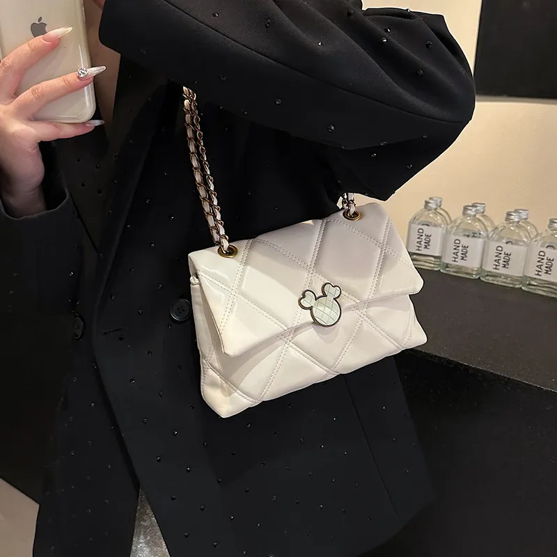 Yalu PU Crossbody Bag, Shoulder Bag Women's White/Black-6