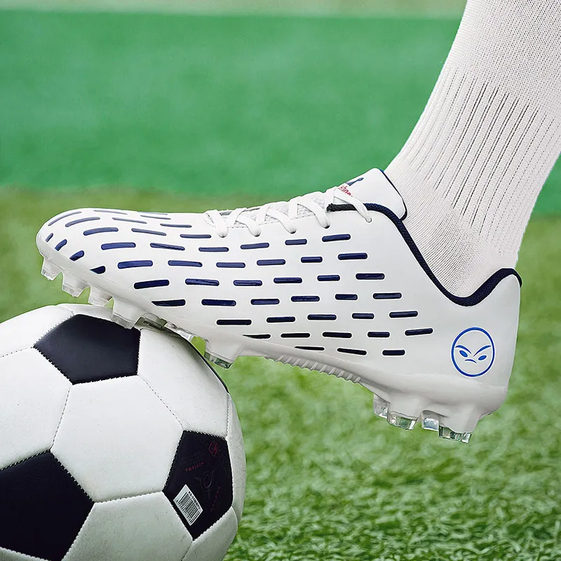 Kuding FG Rubber Long Studs Firm Ground Artificial Ground Slip Resistant Breathable Coverage Soccer Shoes Men's-11