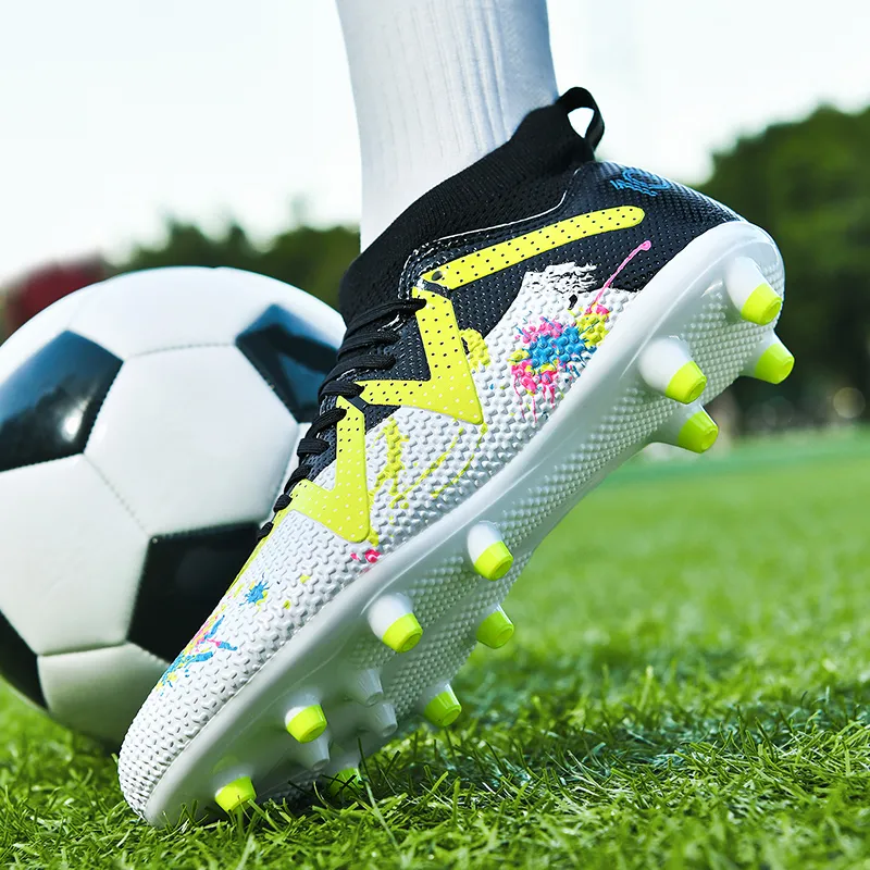 Kuding Soccer Shoes Unisex Low Top Pink/White Gray/White/Neon Green-20