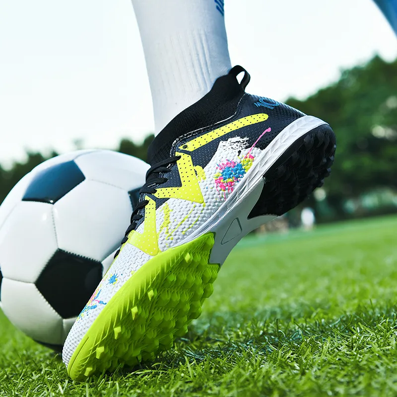 Kuding Soccer Shoes Unisex Low Top Pink/White Gray/White/Neon Green-53
