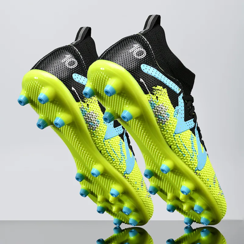 Kuding Soccer Shoes Unisex Low Top Pink/White Gray/White/Neon Green-26