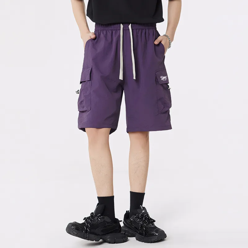 ROBINHOOD Casual Shorts Unisex Plum Purple-4