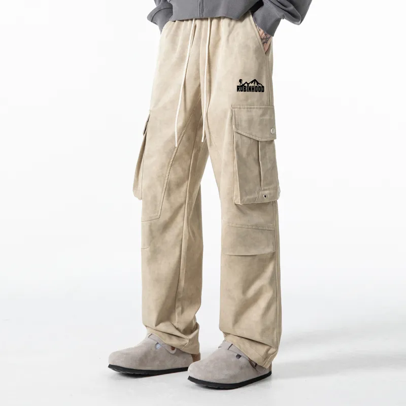 ROBINHOOD Casual Pants Unisex Khaki-2