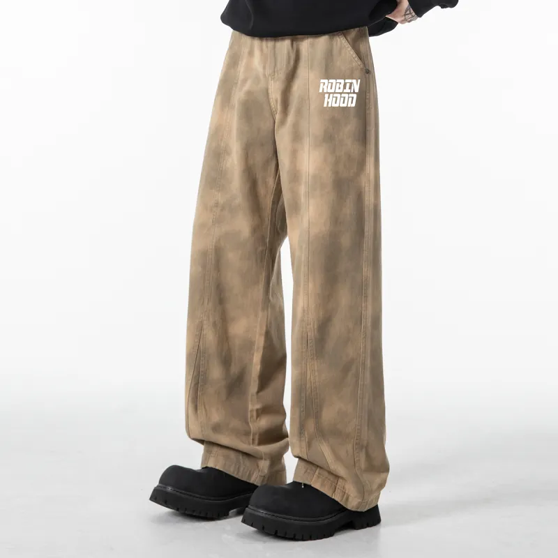 ROBINHOOD Casual Pants Unisex Khaki-3