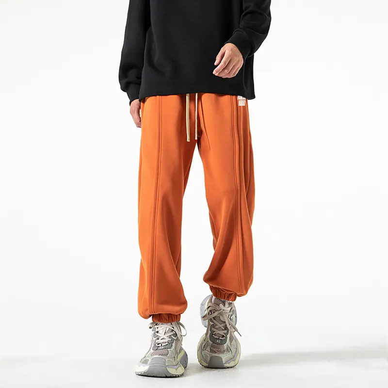 ROBINHOOD Casual Pants Unisex Orange Red-2