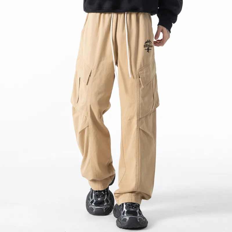 ROBINHOOD Casual Pants Unisex Khaki-3