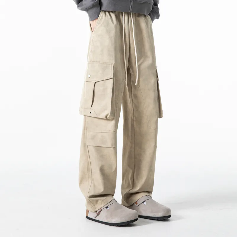 ROBINHOOD Casual Pants Unisex Khaki-4