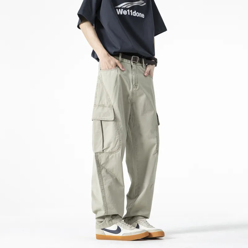 ROBINHOOD Casual Pants Unisex Khaki-4
