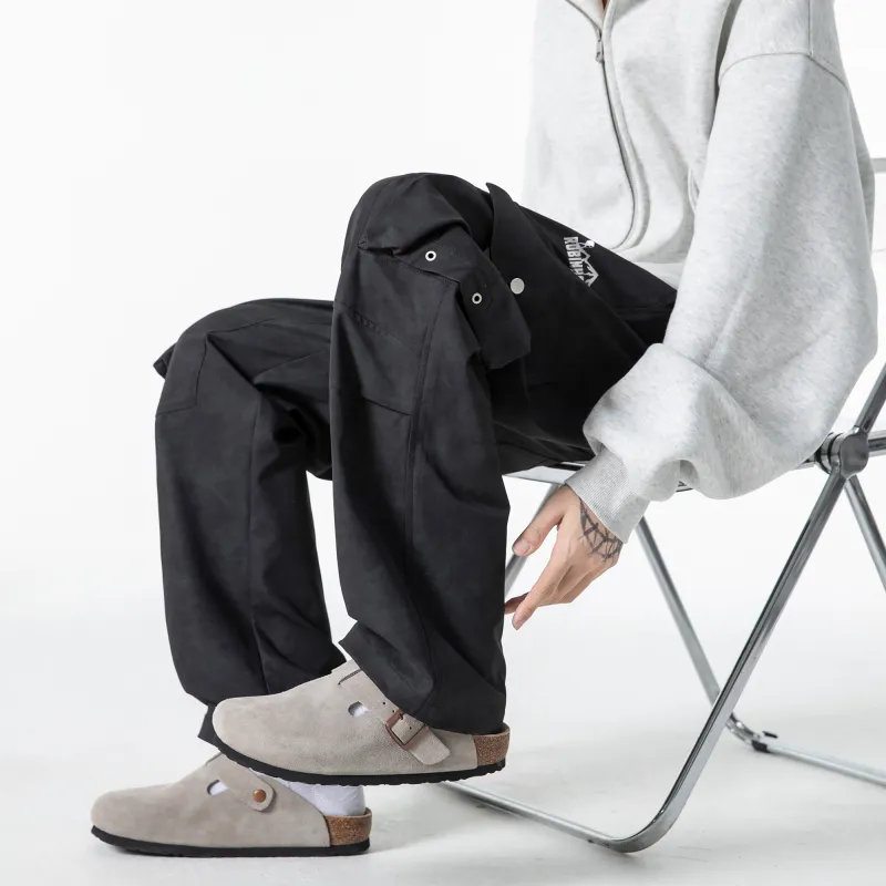 ROBINHOOD Casual Pants Unisex Khaki-11