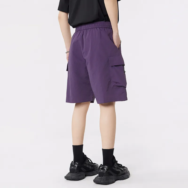 ROBINHOOD Casual Shorts Unisex Plum Purple-5