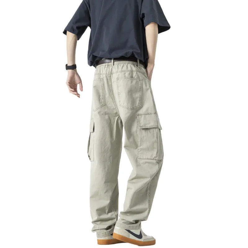 ROBINHOOD Casual Pants Unisex Khaki-1
