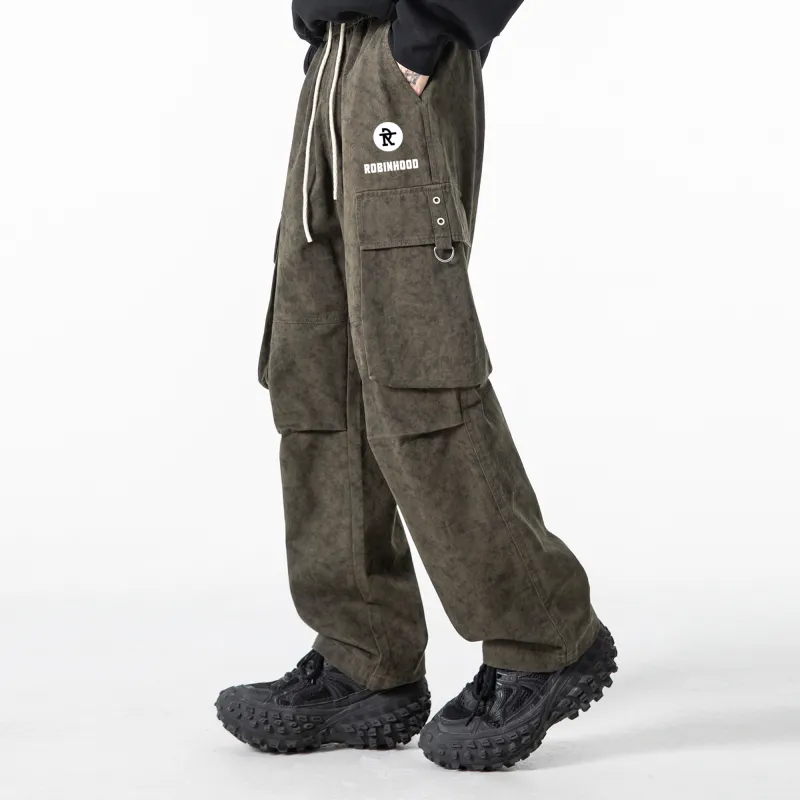 ROBINHOOD Casual Pants Unisex Khaki-9