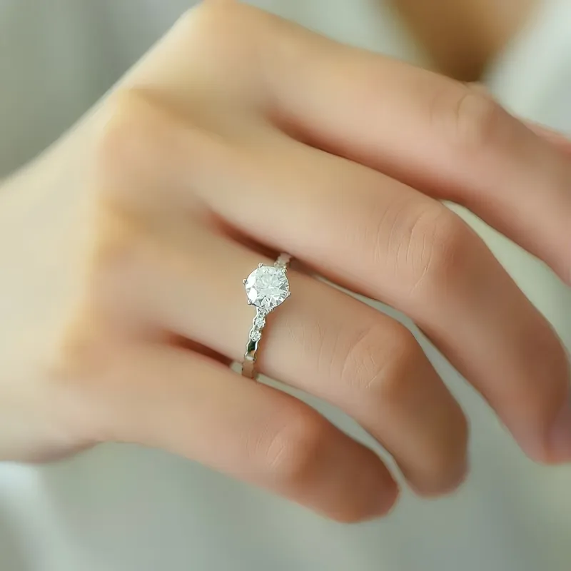 Stone On The Line S925 Silver Rings Women's-5