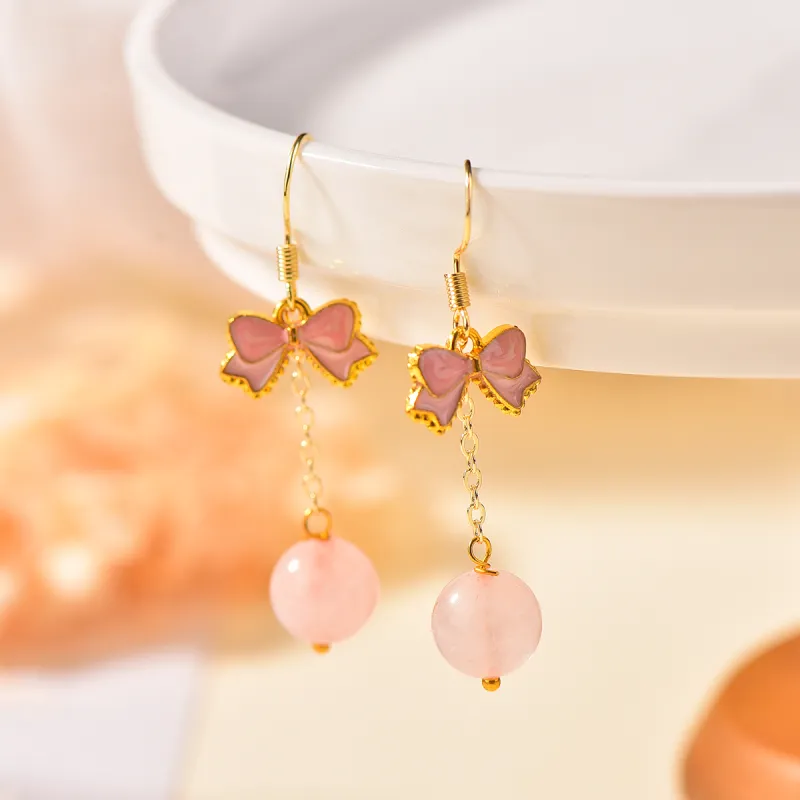 Stone On The Line Alloy Drop Earrings Women's-3