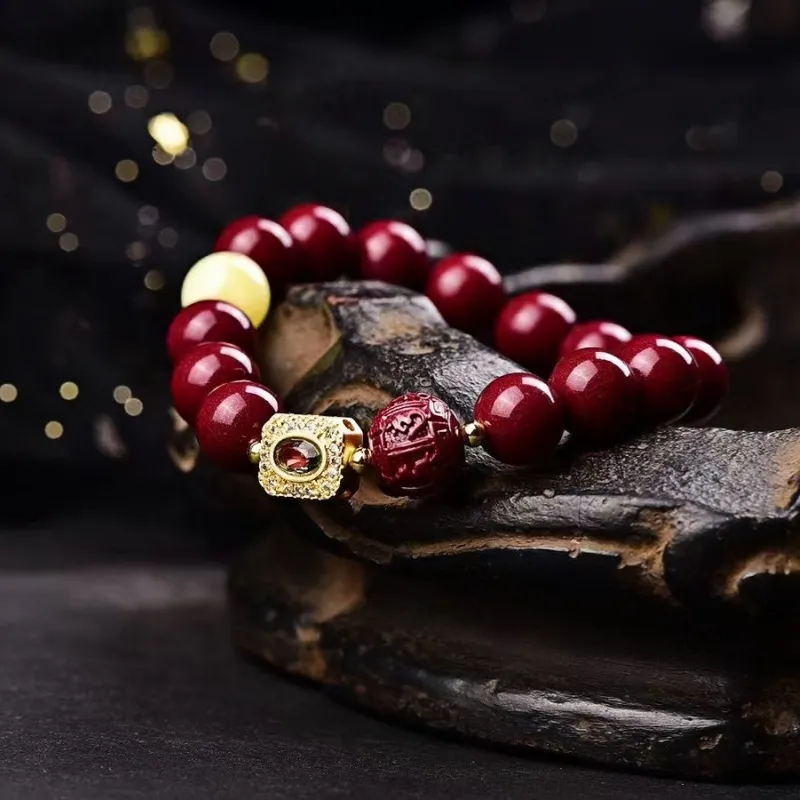 Stone On The Line Cinnabar Bracelets Unisex-3