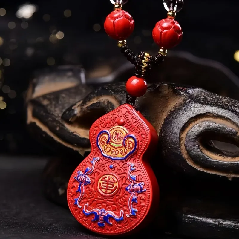 Stone On The Line Cinnabar Necklaces Unisex-2