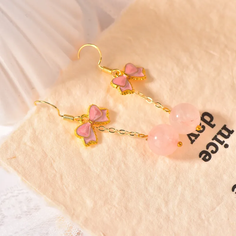 Stone On The Line Alloy Drop Earrings Women's-2