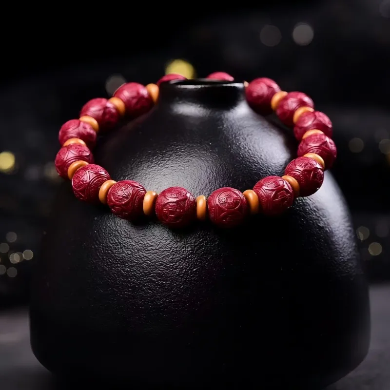 Stone On The Line Cinnabar Bracelets Unisex-3