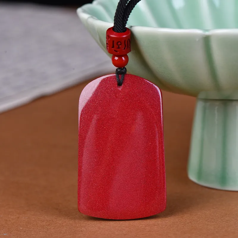Stone On The Line Cinnabar Pendants Unisex-2