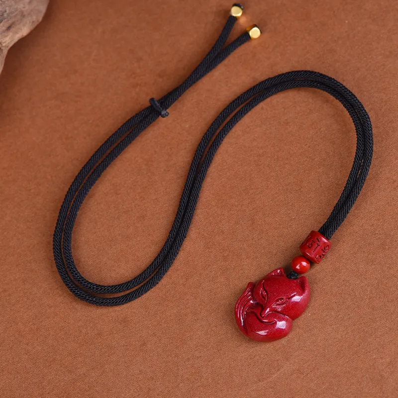 Stone On The Line Cinnabar Pendants Unisex-4