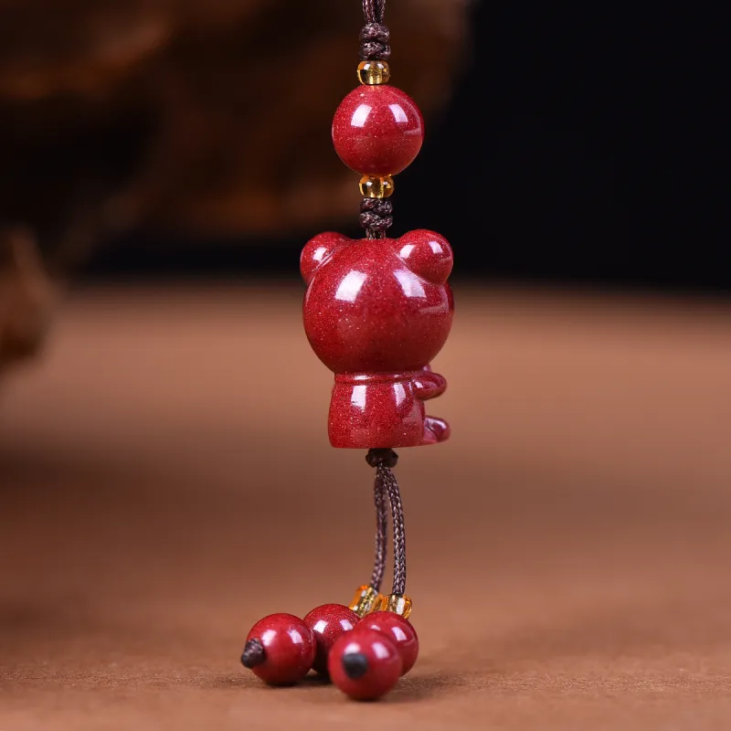 Stone On The Line Cinnabar Keychains Unisex-3