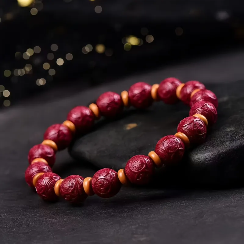 Stone On The Line Cinnabar Bracelets Unisex-2