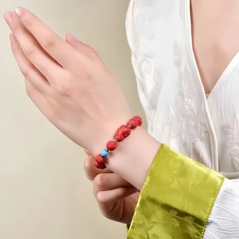 Stone On The Line Cinnabar Bracelets Unisex-5