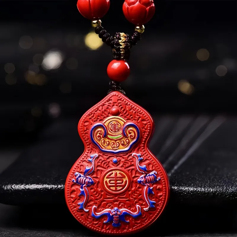 Stone On The Line Cinnabar Necklaces Unisex-3