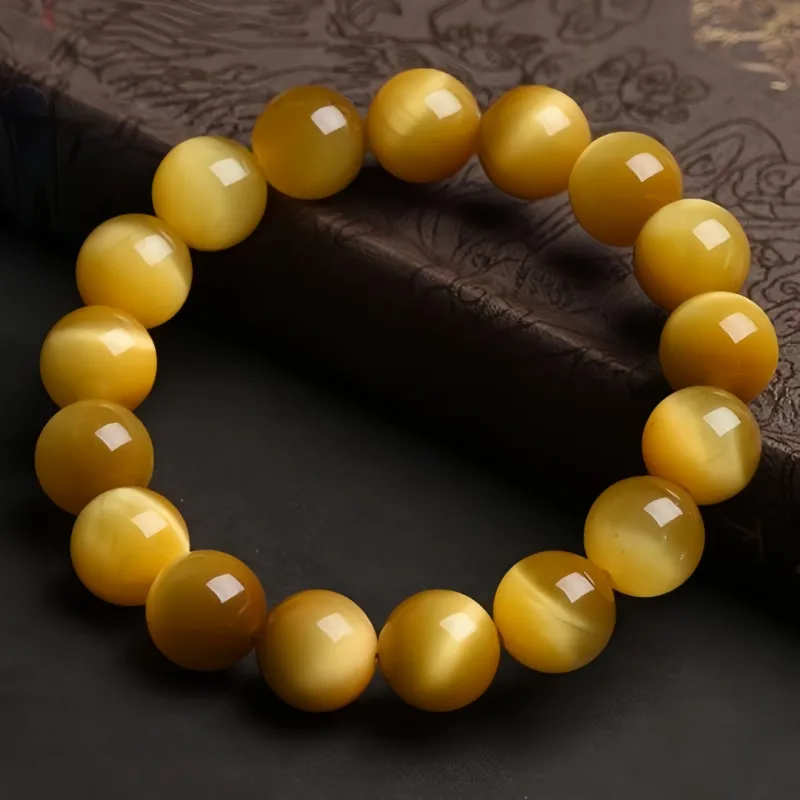 Stone On The Line Tiger's Eye Stone Bracelets Unisex-7