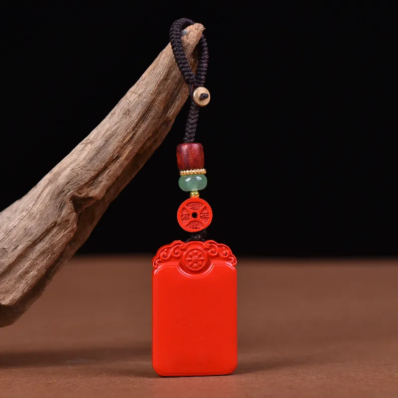 Stone On The Line Cinnabar Car Hanging Keychain Unisex-1