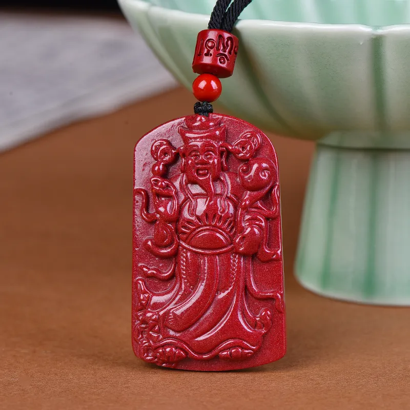 Stone On The Line Cinnabar Pendants Unisex-1
