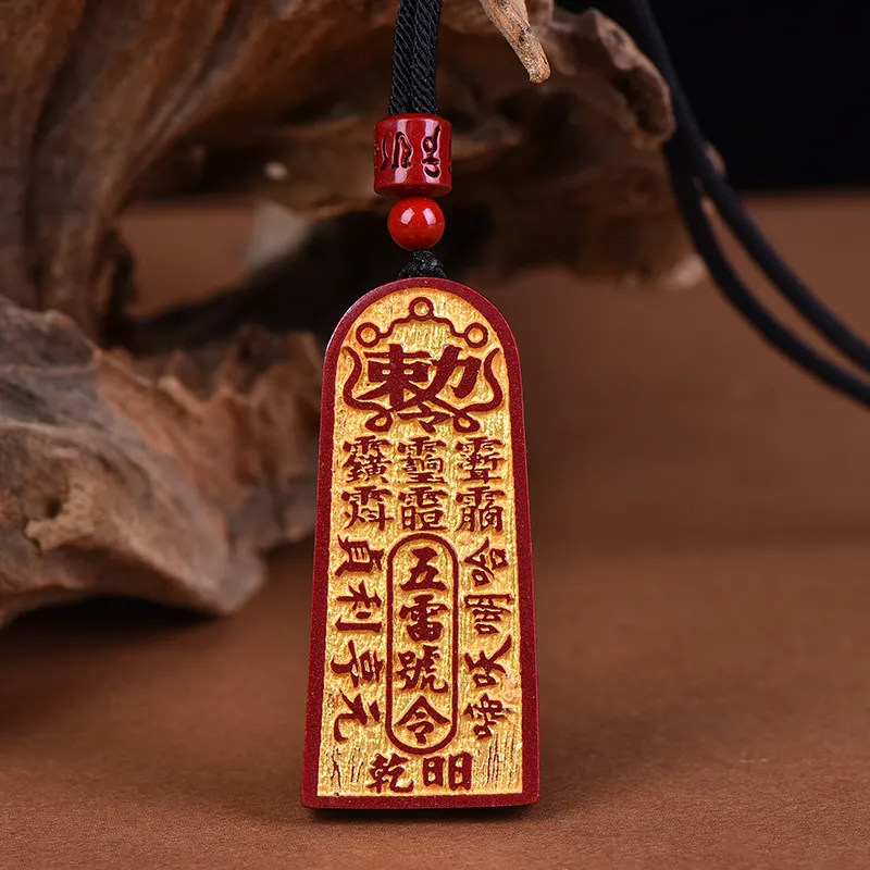 Stone On The Line Reconstructed Cinnabar Necklaces Unisex-2