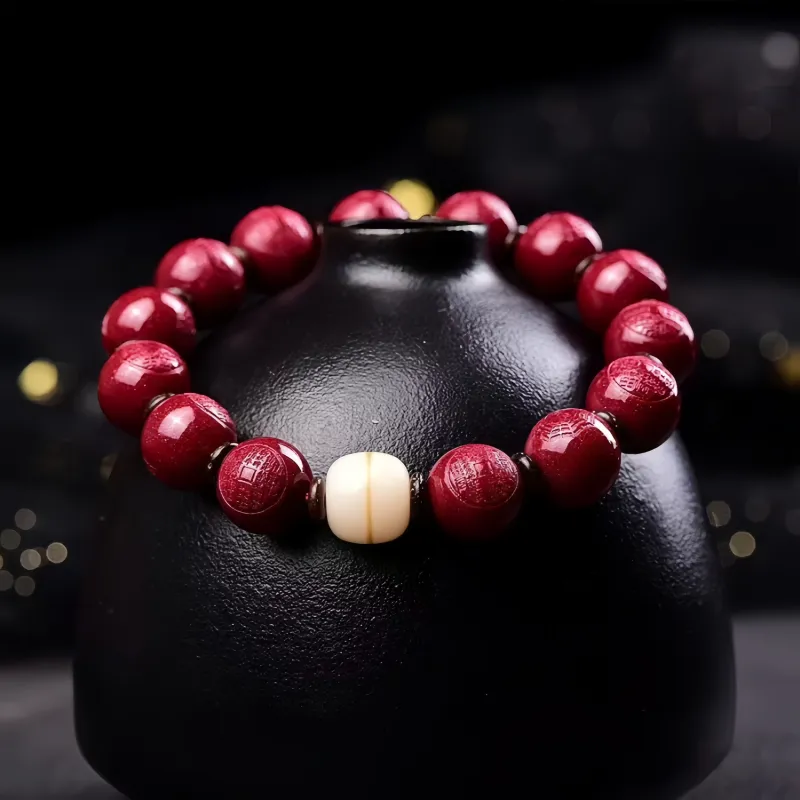 Stone On The Line Cinnabar Bracelets Unisex-3