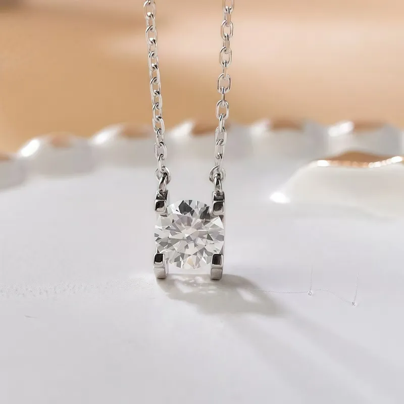 Stone On The Line S925 Silver Pendants Women's-1