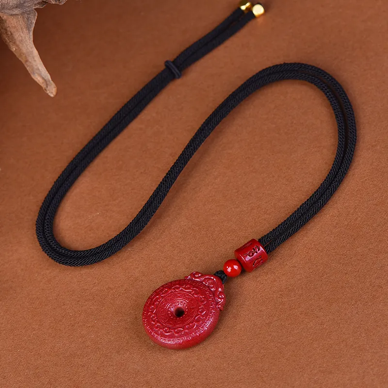 Stone On The Line Cinnabar Pendants Unisex-4