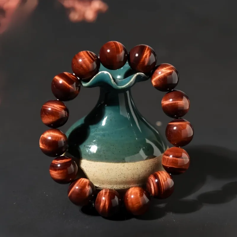Stone On The Line Tiger's Eye Stone Bracelets Unisex-3