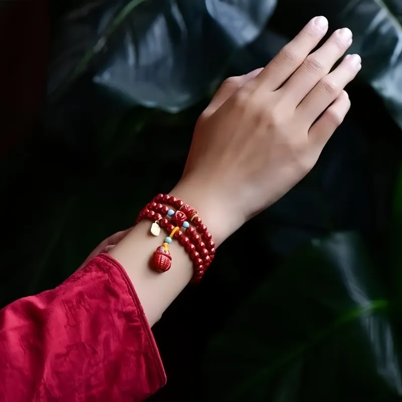 Stone On The Line Cinnabar Bracelets Unisex-5