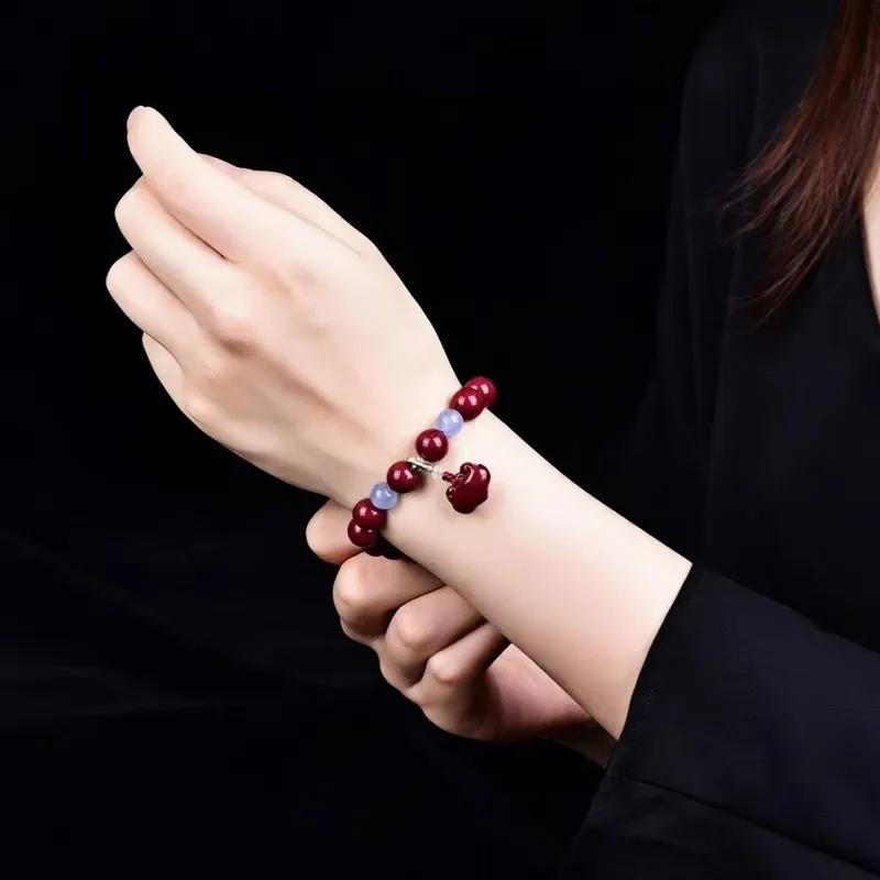 Stone On The Line Cinnabar Bracelets Unisex-6
