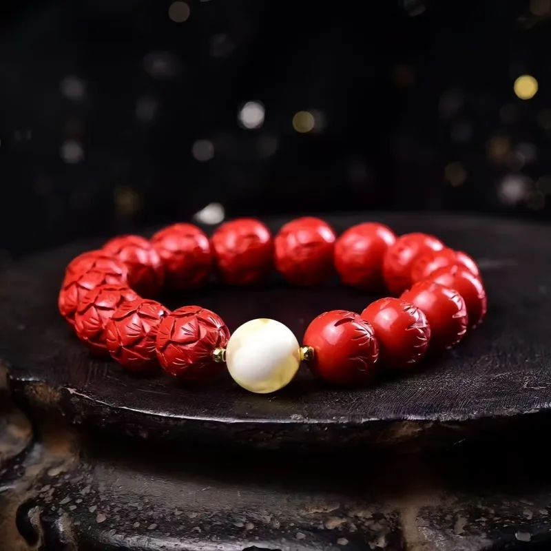 Stone On The Line Cinnabar Bracelets Unisex-5