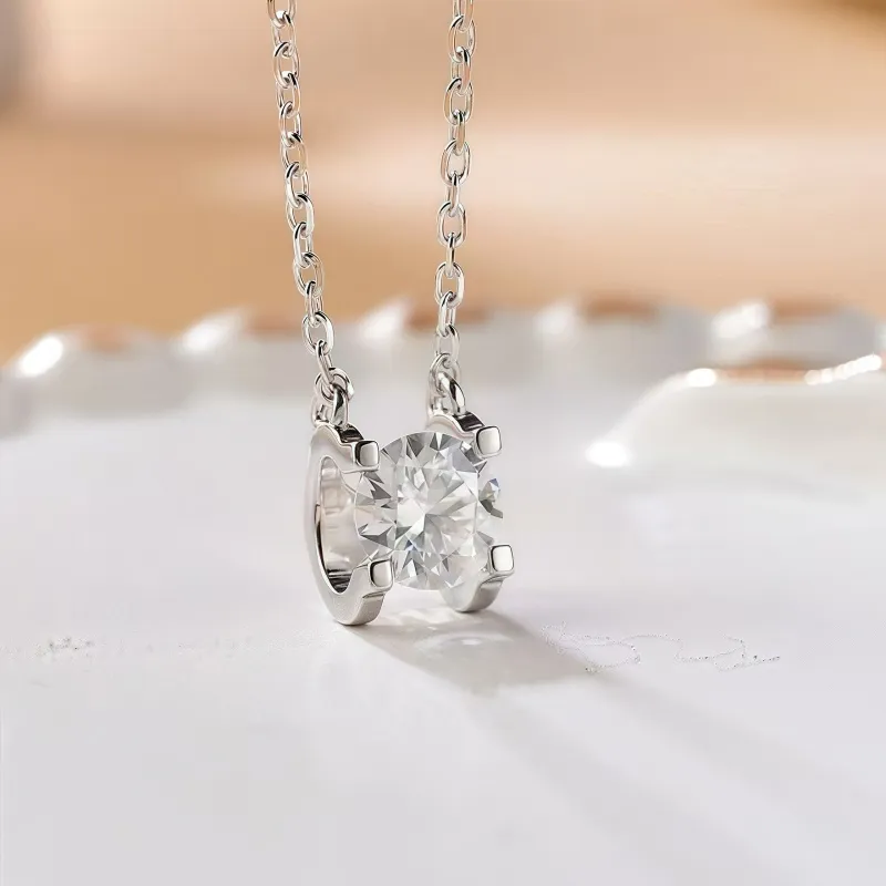 Stone On The Line S925 Silver Pendants Women's-2