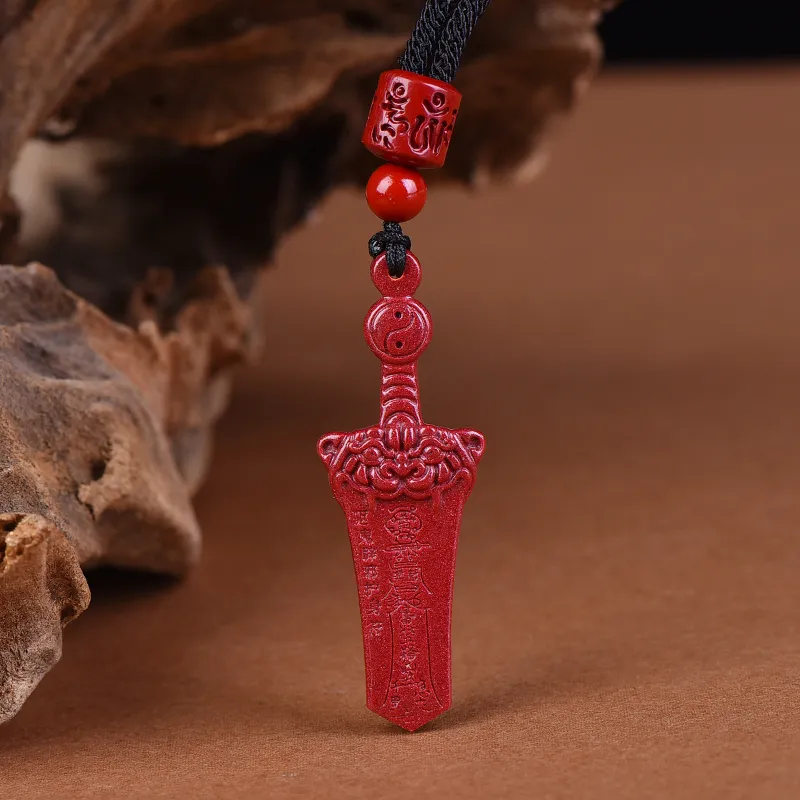 Stone On The Line Cinnabar Necklaces Unisex-1