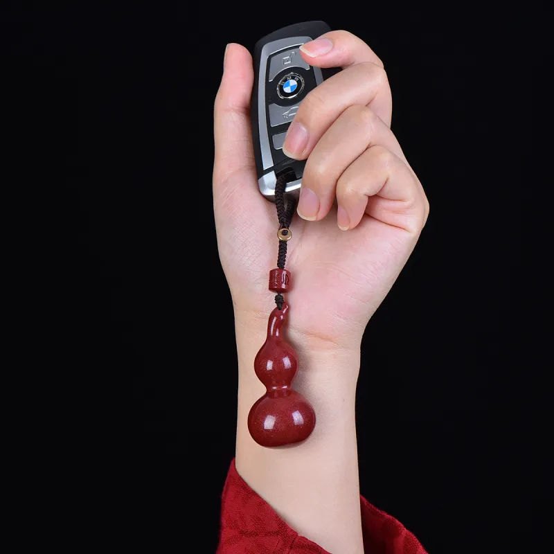 Stone On The Line Cinnabar Carved Ornaments Unisex-5